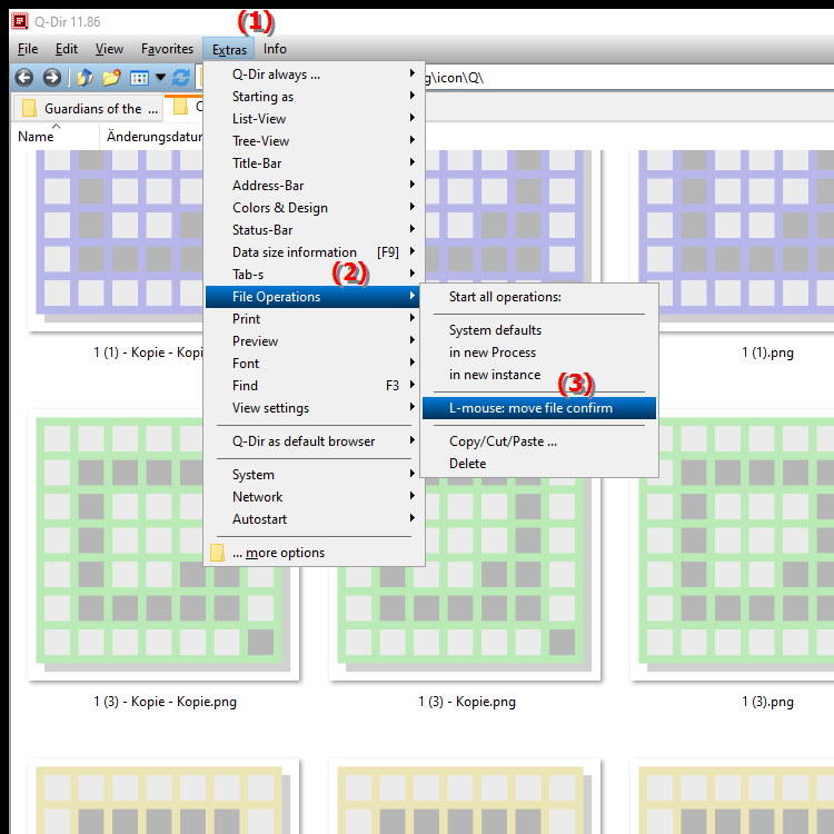Do you want to confirm file moving with the left mouse button